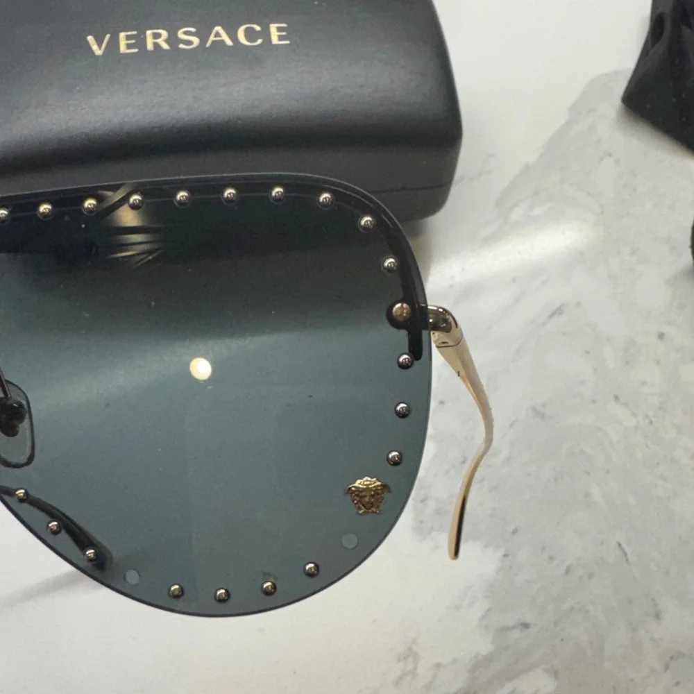 Versace Dark Studded Sunglasses - Picture 5 of 6